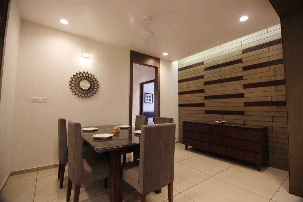 atman and helees flat, studio 7 designs studio 7 designs Asian style dining room Chairs & benches