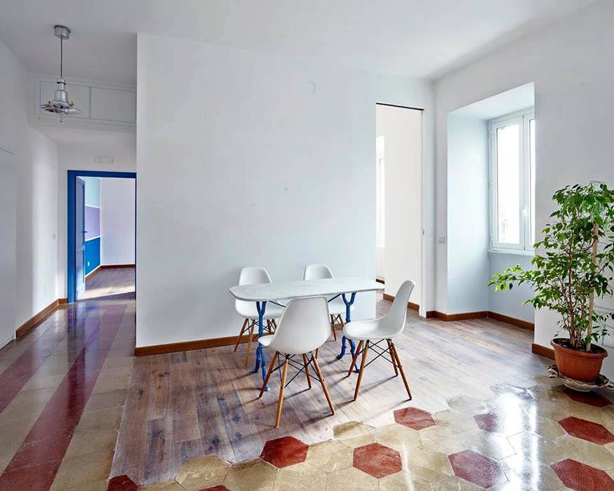 Casa Blu Pullman Sala Da Pranzo Moderna Di Impresa Costruzioni