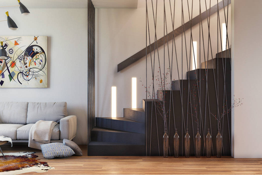 homify Pasillos, vestíbulos y escaleras de estilo moderno