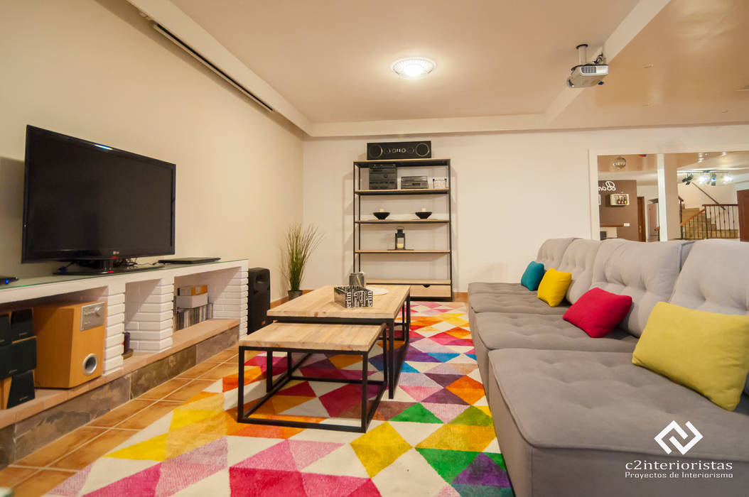 Decoración de sótano en alhaurín de la torre, málaga c2interioristas