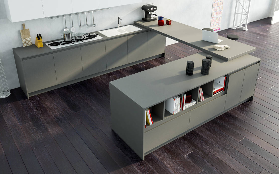 ​Avantgarde - Atra, Atra Cucine Atra Cucine Кухня в стиле модерн Изделия из древесины Прозрачный