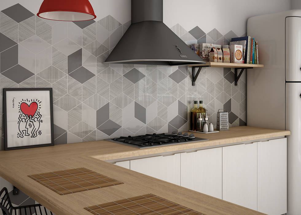 homify Cocinas modernas Azulejos Accesorios y textiles