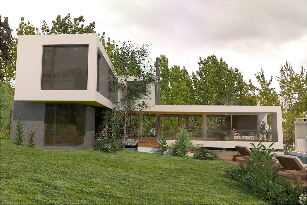 Desde Patio 2 Poggi Schmit Arquitectura Casas modernas: Ideas, imágenes y decoración