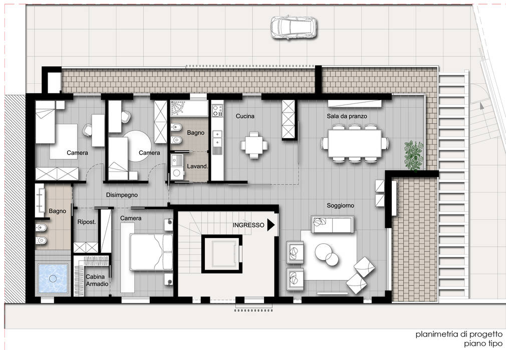 La casa sull'olivo, Laboratorio di Progettazione Claudio Criscione Design Laboratorio di Progettazione Claudio Criscione Design Вітальня