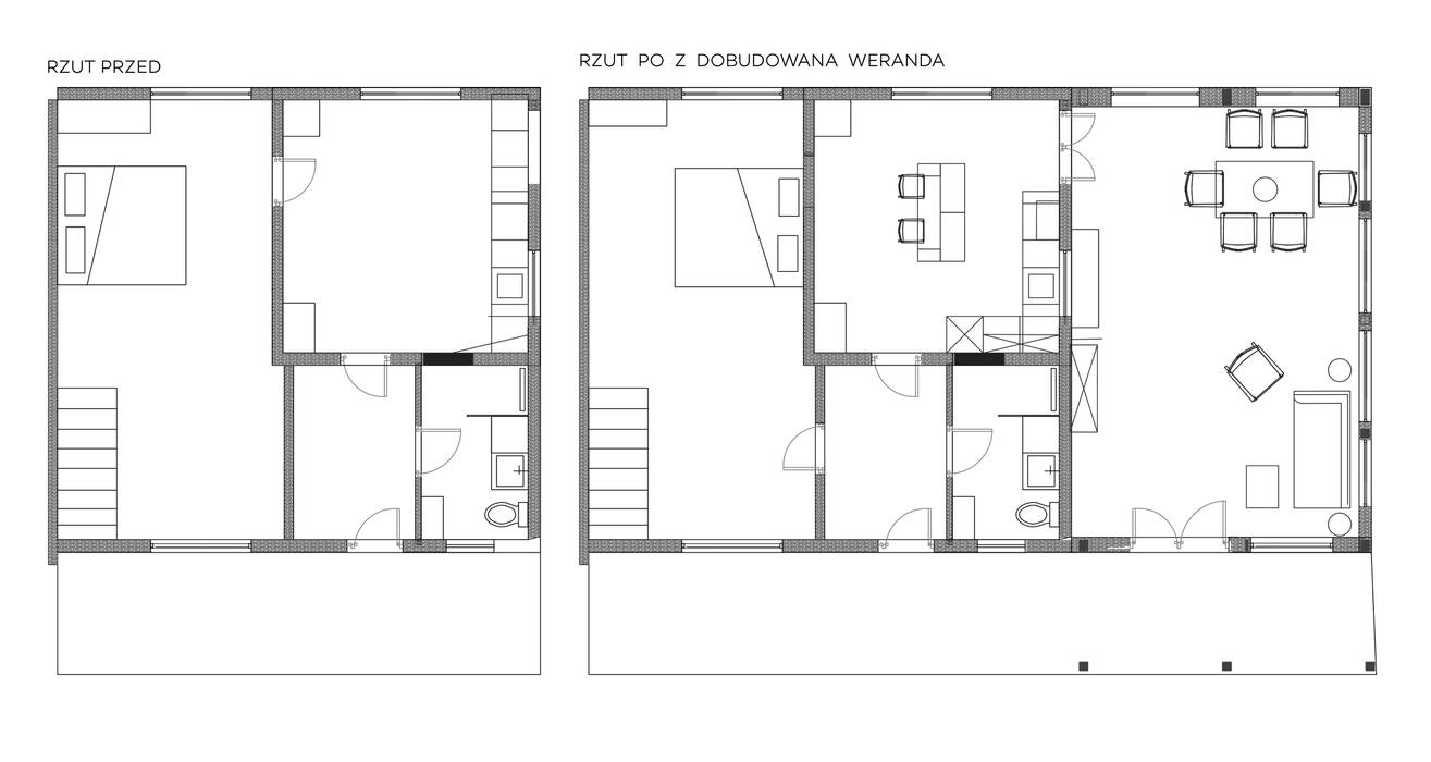 89 metrowy dom k. Warszawy, dziurdziaprojekt dziurdziaprojekt