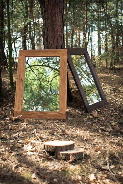 Lustra Pure Nature, ZAP project ZAP project Rustic style bathroom Wood Wood effect Mirrors