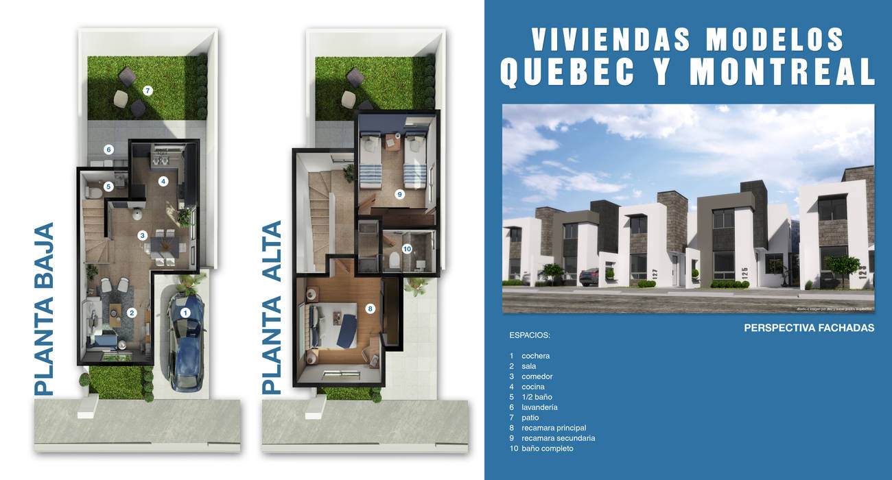 Viviendas Quebec y Montreal, Diez y Nueve Grados Arquitectos Diez y Nueve Grados Arquitectos