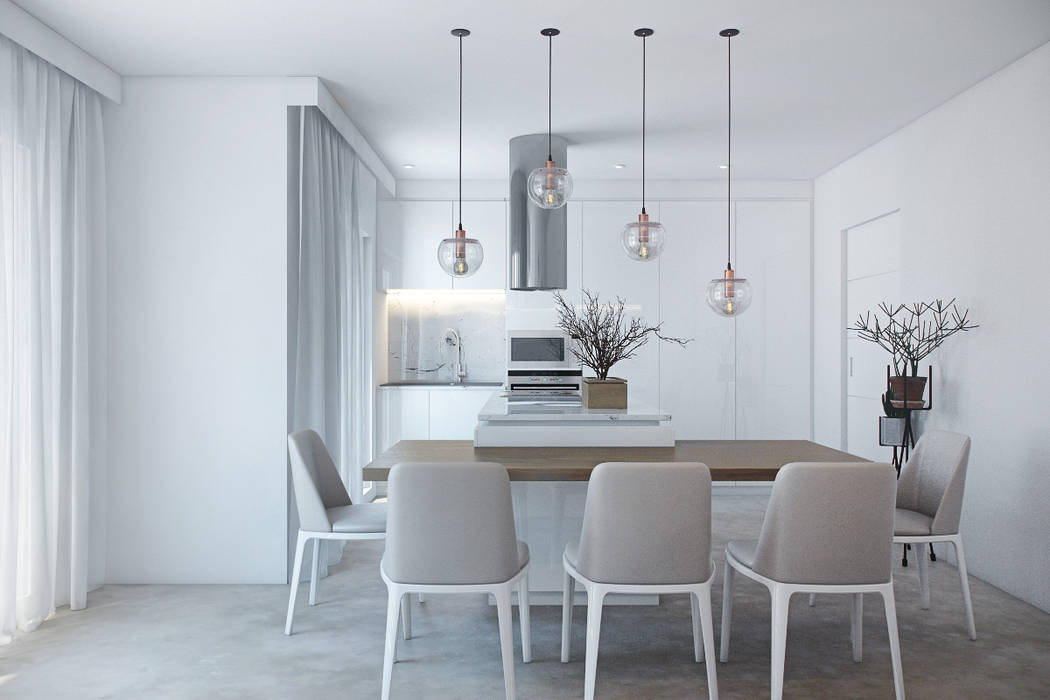 COZINHA Cozinhas modernas por DZINE & CO, Arquitectura e Design de Interiores Moderno