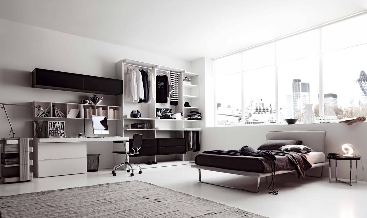 Minimalistisches Jugendzimmer von Novamobili, Livarea Livarea غرفة نوم Wardrobes & closets