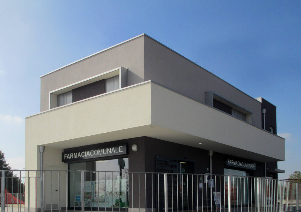 Edificio polifunzionale in legno - Palosco (BS), Marlegno Marlegno Espaços comerciais Madeira Efeito de madeira Lojas e imóveis comerciais