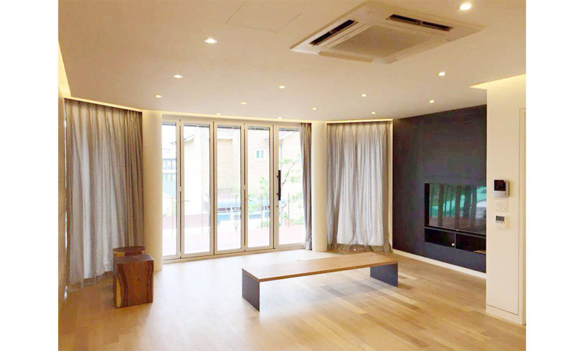 YJ HOUSE , 에이라이브 에이라이브 Modern living room Wood Wood effect