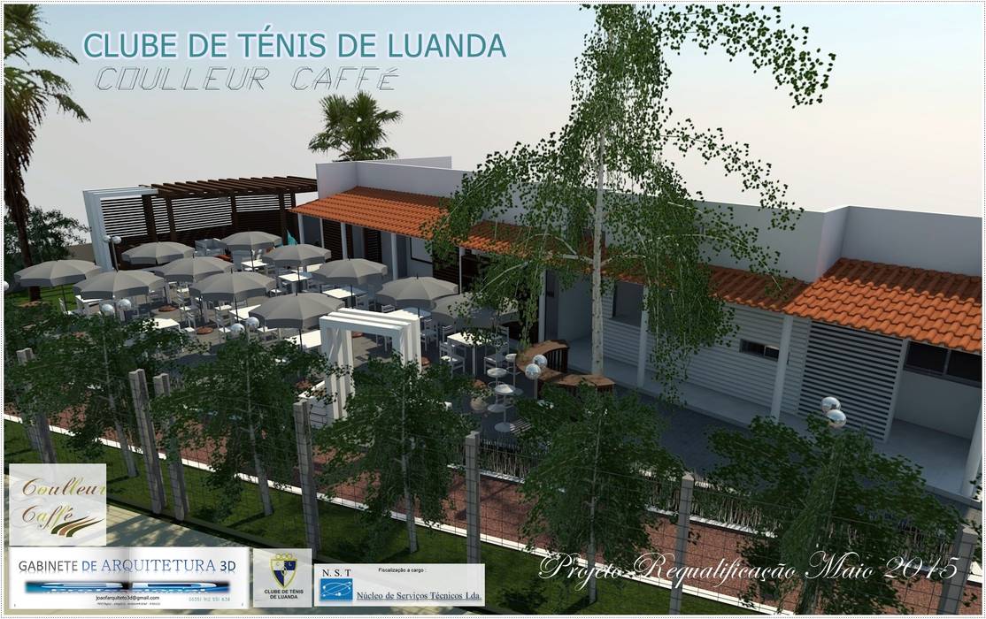 Projeto requalificação de bar clube de tenis coqueiros Luanda , Gabinete de arquitetura 3D Gabinete de arquitetura 3D