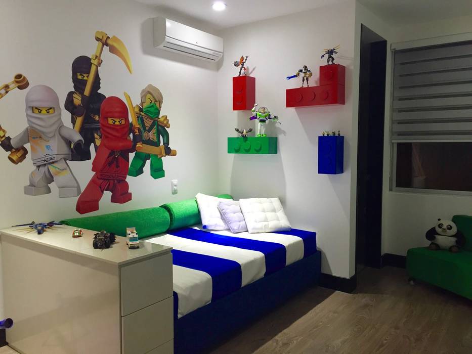 Habitación Lego ea interiorismo Habitaciones para niños de estilo moderno Decorador en Pereira,Remodelación,decoradora,Diseñadora,Pereira,Colombia,Eje cafetero