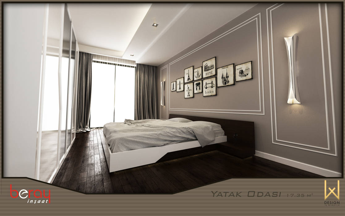 Yatak Odası W DESIGN İÇ MİMARLIK Modern Yatak Odası