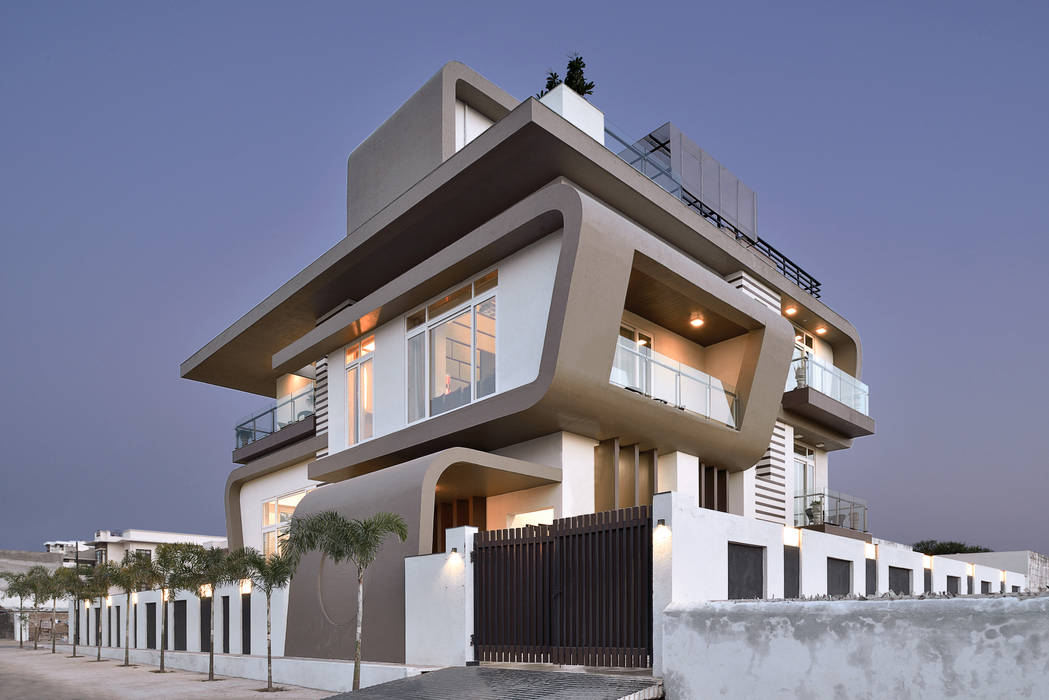A villa in udaipur india casas modernas de form space n design