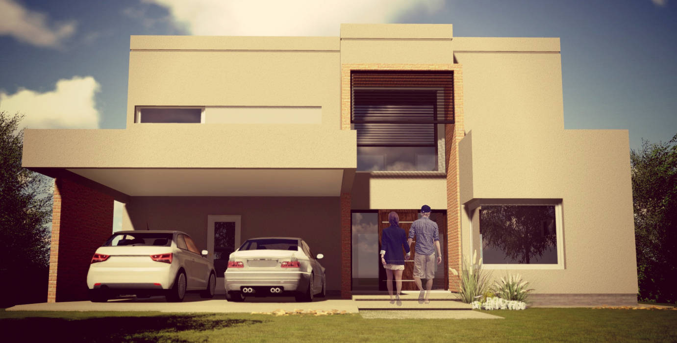 Proyecto Vivienda Unifamliar Alejandro Acevedo - Arquitectura Casas minimalistas Concreto reforzado fachada,vivienda,minimalista,moderno