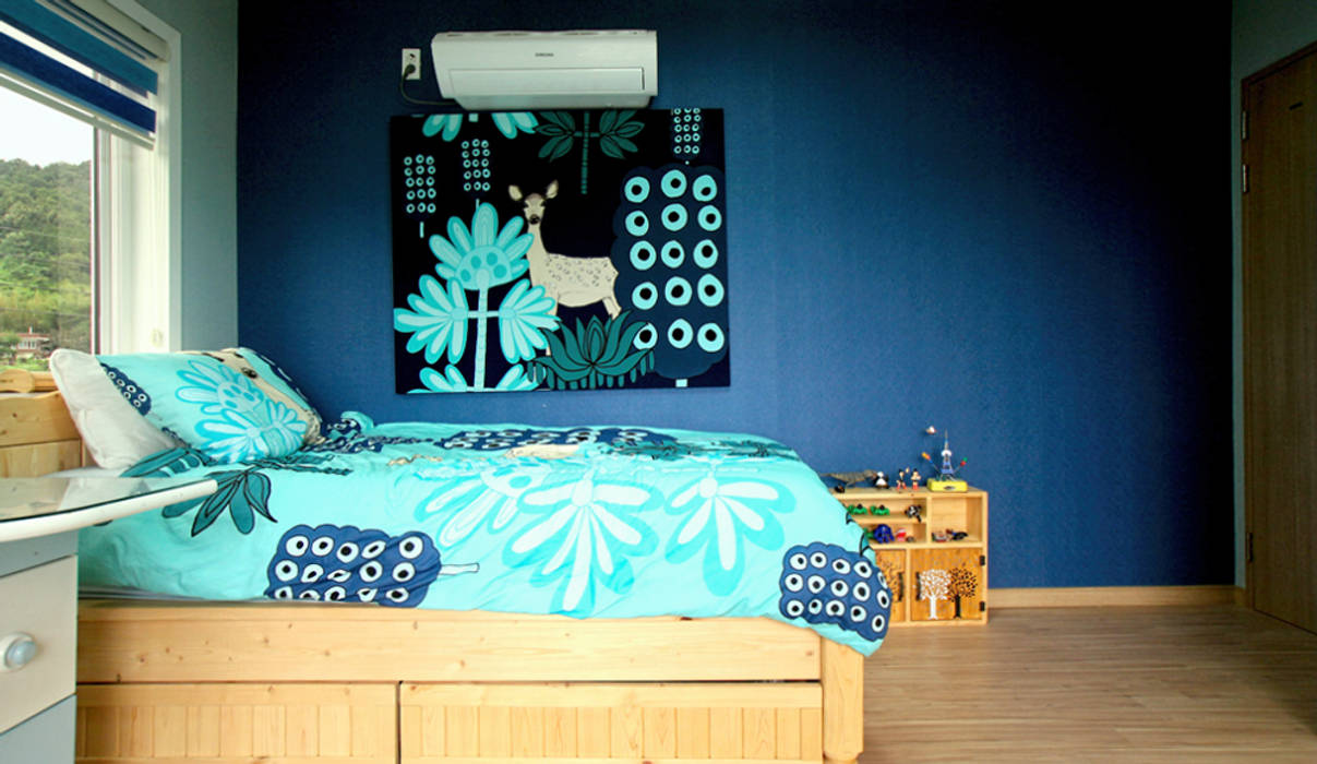 [엔디하임] 예술가의 감성이 묻어나는 목조주택 - 전남 담양, 엔디하임 - ndhaim 엔디하임 - ndhaim Modern style bedroom