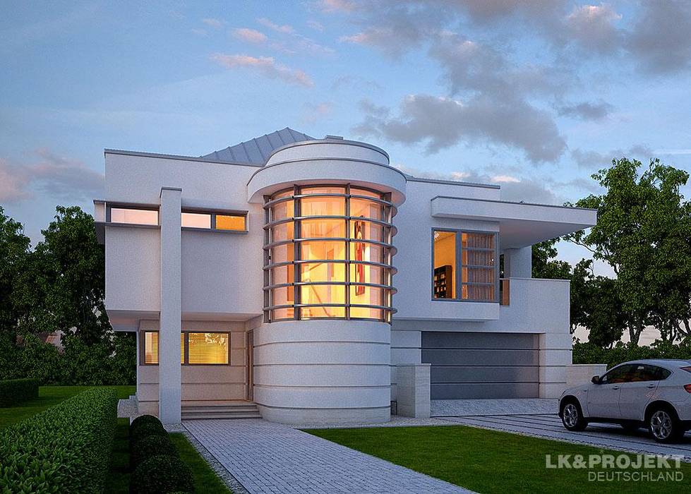 Ein Elegantes Einfamilienhaus Moderne Hauser Von Lk Projekt Gmbh Modern Homify