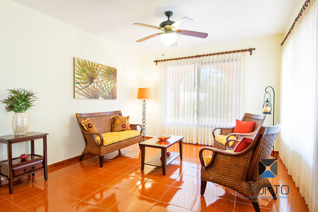 PORTO Arquitectura + Diseño de Interiores غرفة المعيشة