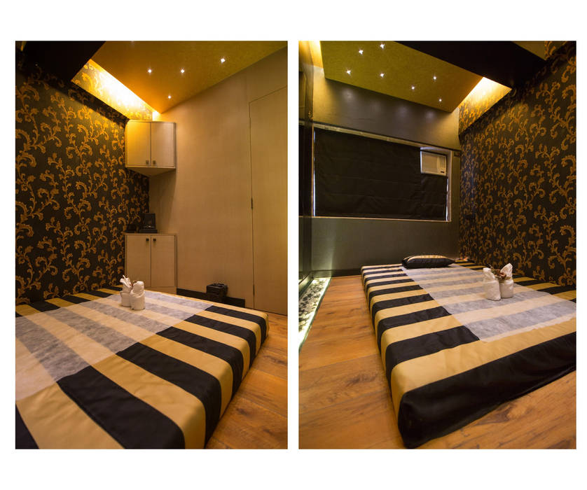 full body massage area Ishita Joshi Designs - Love Living! Commercial spaces Commercial Spaces