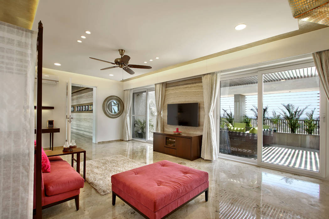 Nikhil patel residence, Dipen Gada & Associates Dipen Gada & Associates Modern living room