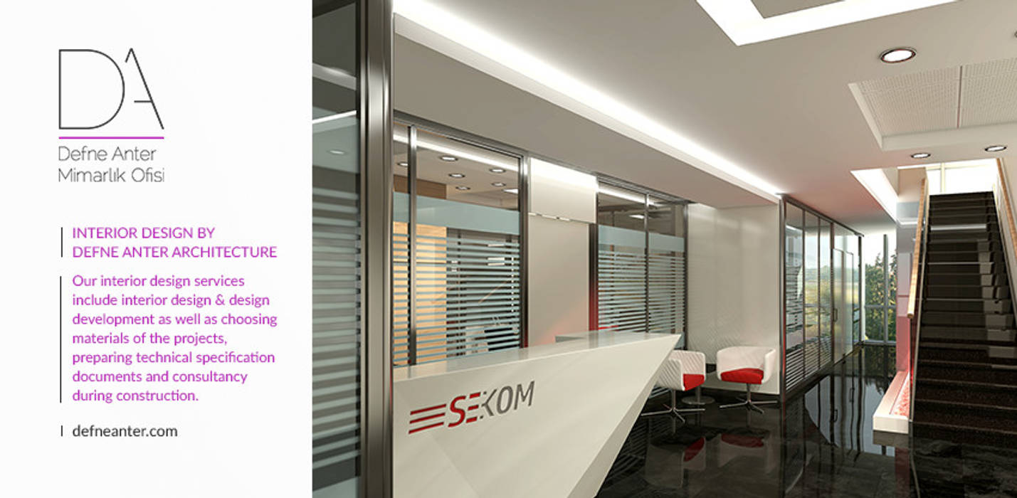 Sekom Ofisi İç Tasarım, Defne Anter Mimarlik Defne Anter Mimarlik Commercial spaces Office buildings