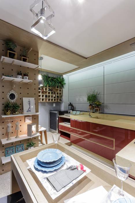 Cozinha do Estúdio da Estilista Caio Prates Arquitetura e Design Cozinhas modernas MDF