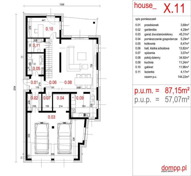 Projekty domów - House x11, Majchrzak Pracownia Projektowa Majchrzak Pracownia Projektowa
