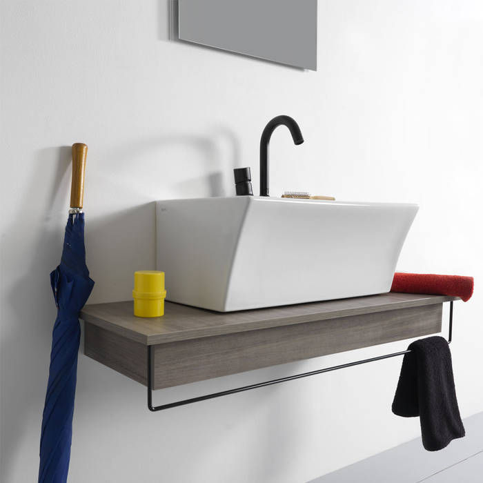 Block, Xilon S.r.l. Xilon S.r.l. Modern bathroom Wood Wood effect Sinks