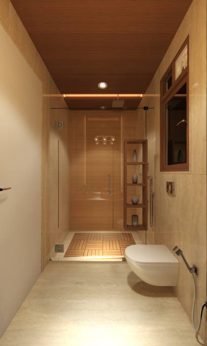 DR. BHAVESHBHAI CHUAHAN RESIDENCE, INCEPT DESIGN SERVICES INCEPT DESIGN SERVICES Modern style bathrooms