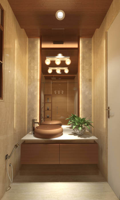 DR. BHAVESHBHAI CHUAHAN RESIDENCE, INCEPT DESIGN SERVICES INCEPT DESIGN SERVICES Modern bathroom