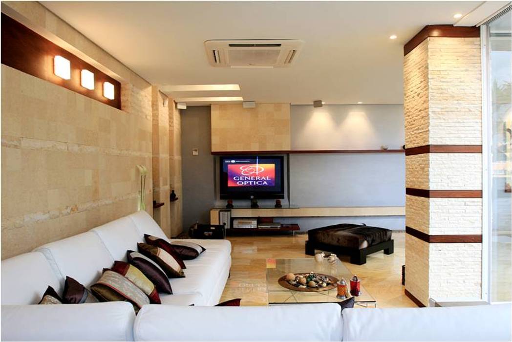 Pent House 505 Arq Renny Molina Salas de estilo moderno family,room,marmol,tv,sofa