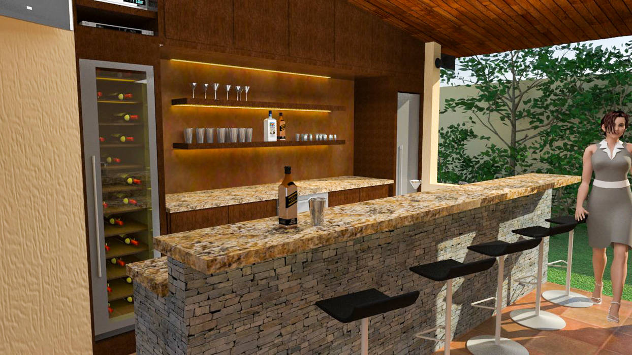 Idea y Propuesta 3D Reforma Tu Cocina Casas modernas bar,arquitecto,arquitectura,diseno,decoracion