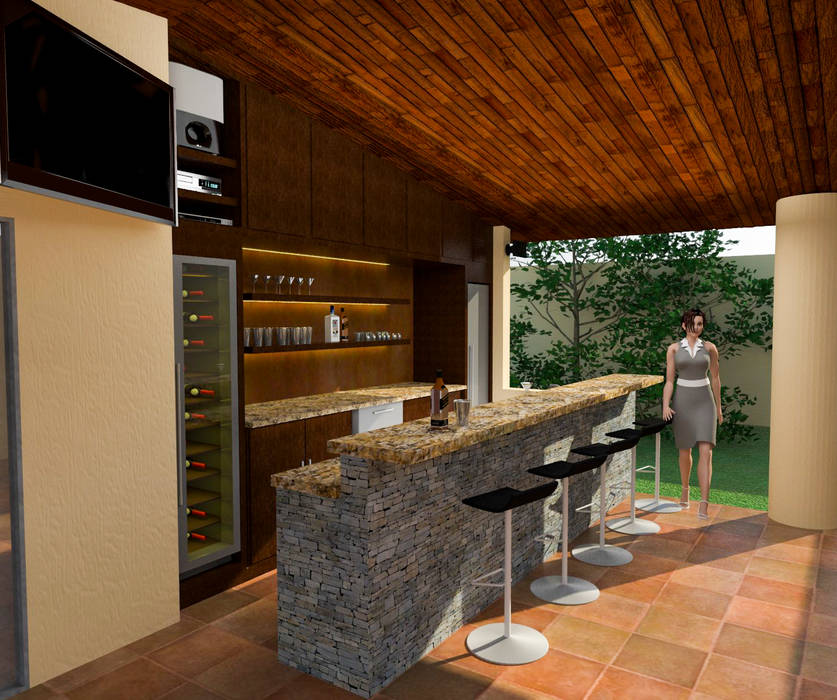 Idea y Propuesta 3D Reforma Tu Cocina Casas modernas bar,arquitecto,arquitectura,casa,decoracion,diseno