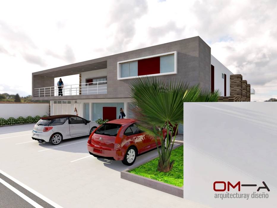 Edificio comercio-residencial, om-a arquitectura y diseño om-a arquitectura y diseño Casas de estilo minimalista