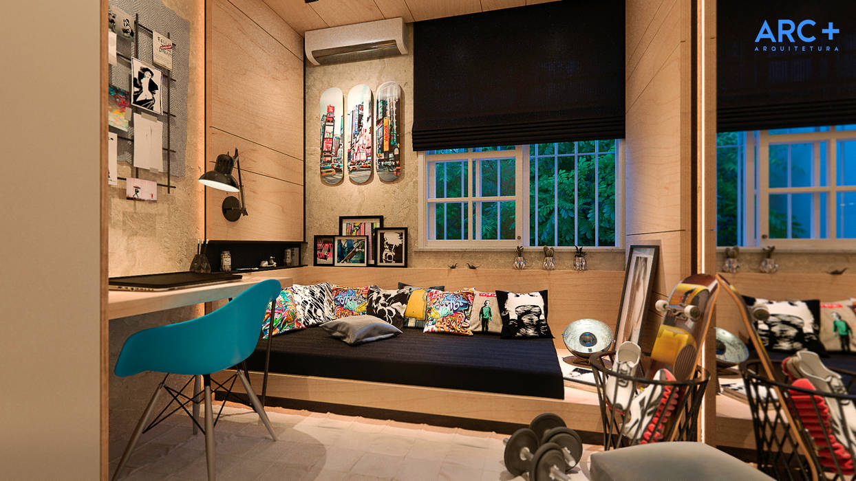 Apartamento São francisco, ARC+ Arquitetura ARC+ Arquitetura Modern nursery/kids room Concrete