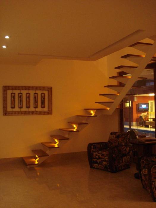 Casa Barra 01, GEA Arquitetura GEA Arquitetura Pasillos, vestíbulos y escaleras de estilo tropical