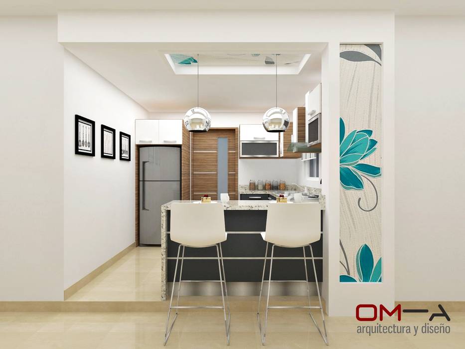Diseño de cocina, om-a arquitectura y diseño om-a arquitectura y diseño Cocinas de estilo minimalista