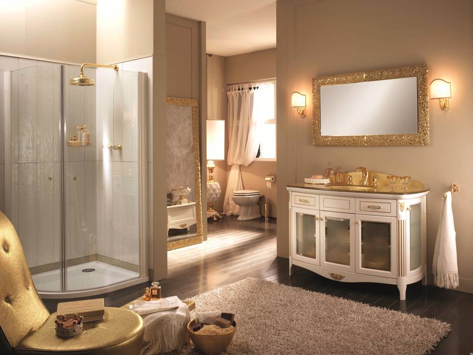 КОЛЛЕКЦИЯ POESIA, BAGNO PIU' ITALIA BAGNO PIU' ITALIA Klassische Badezimmer Holz Holznachbildung Sitzgelegenheiten