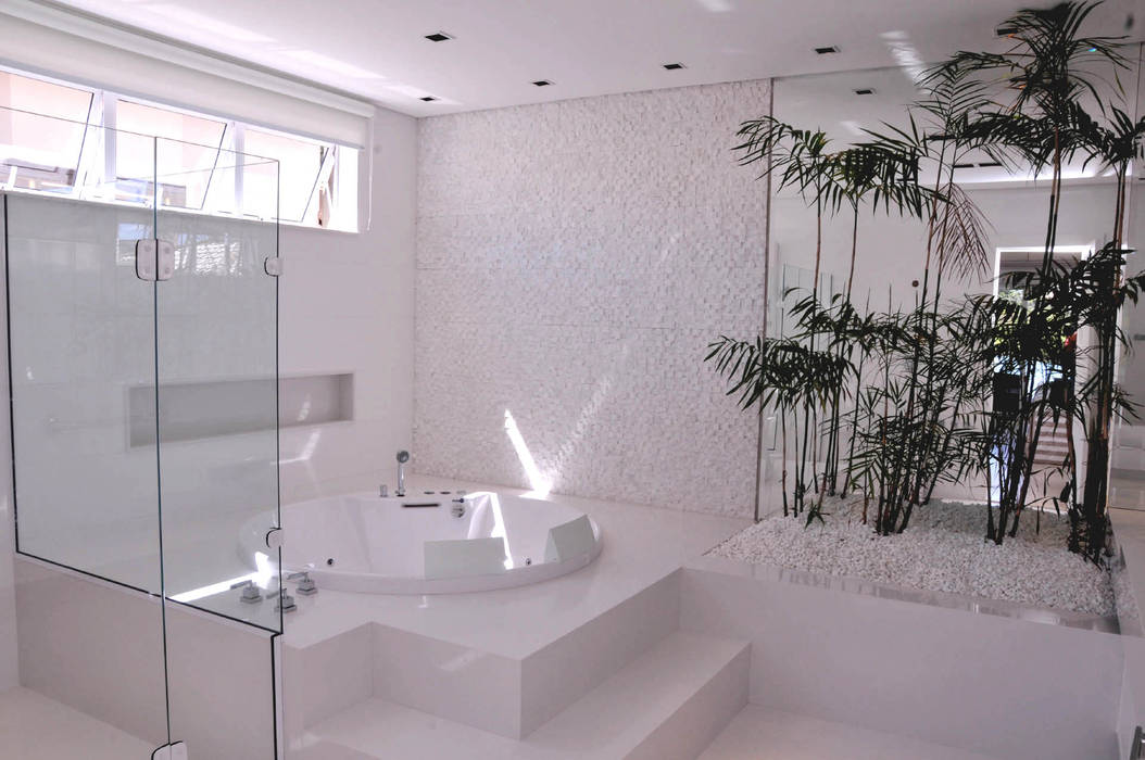 Banheiro Suíte Master A/ZERO Arquitetura Banheiros modernos banheiro,banheira,jardineira