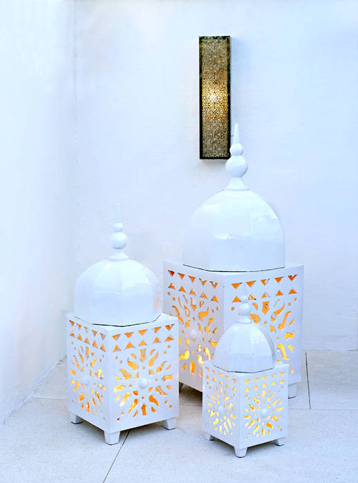 Ceramic Arabic lamps homify حديقة سيراميك إضاءة