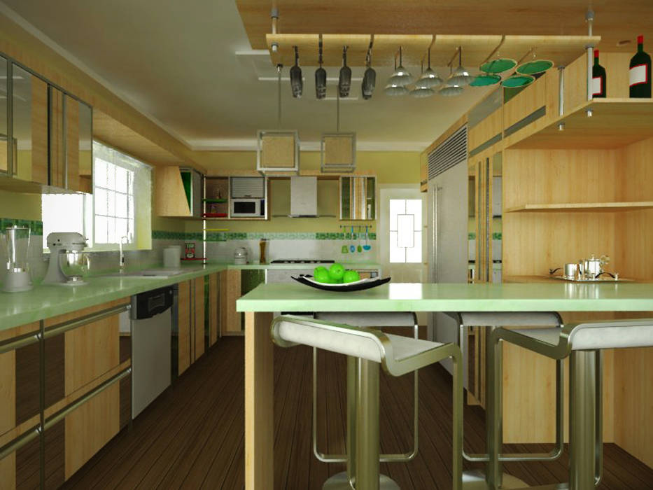 Cocina, vivienda unifamiliar, Interiorismo con Propósito Interiorismo con Propósito Кухня