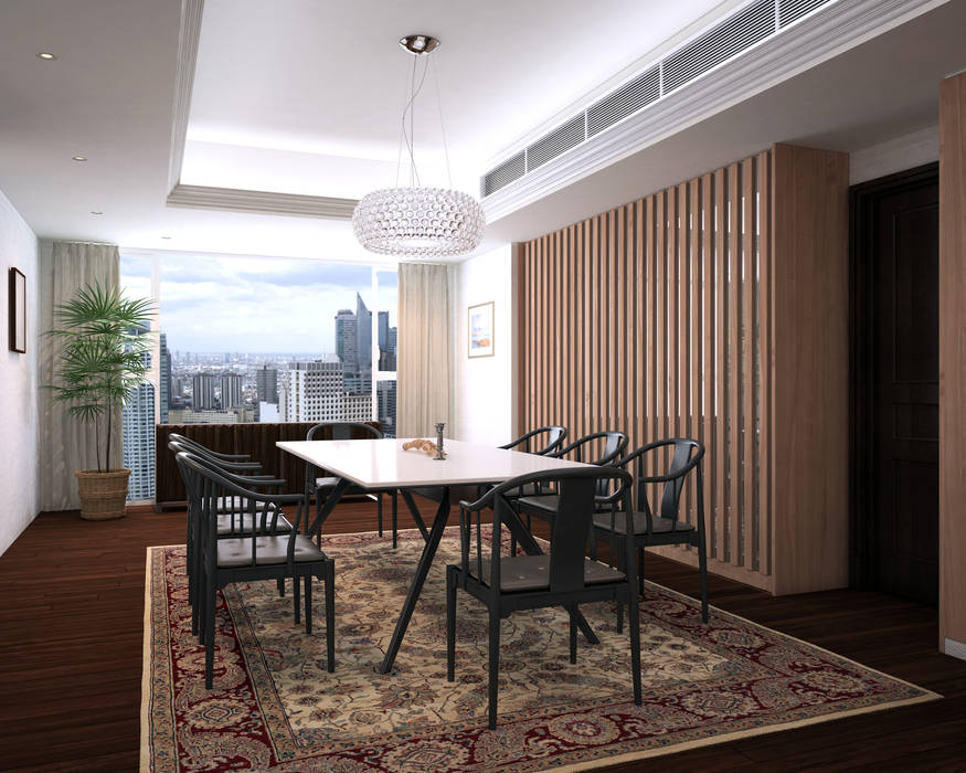 Discovery Primea | Manila, Nelson W Design Nelson W Design Modern yachts & jets Building,Table,Furniture,Property,Window,Chair,Wood,Kitchen & dining room table,Lighting,Fixture