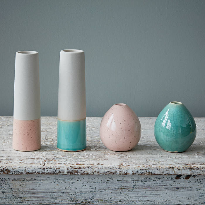 Pastel Vases by House Doctor rigby & mac Nhà phong cách chiết trung gốm sứ pastel,vases,turquoise,pink,house doctor,Accessories & decoration