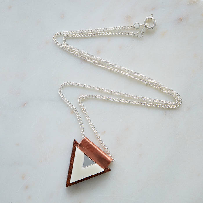 Triangle Necklace by Wolf & Moon rigby & mac Eclectic style dressing rooms Accessories & decoration