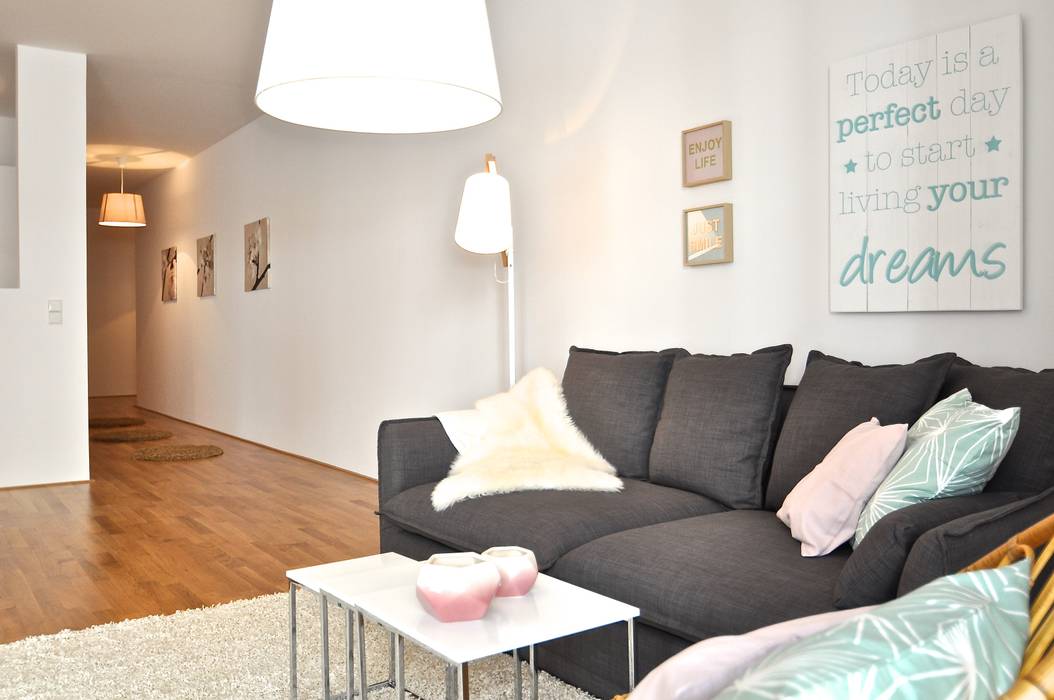 Cosy Home - Home Staging einer Mietwohnung, K. A. K. A. Salones modernos