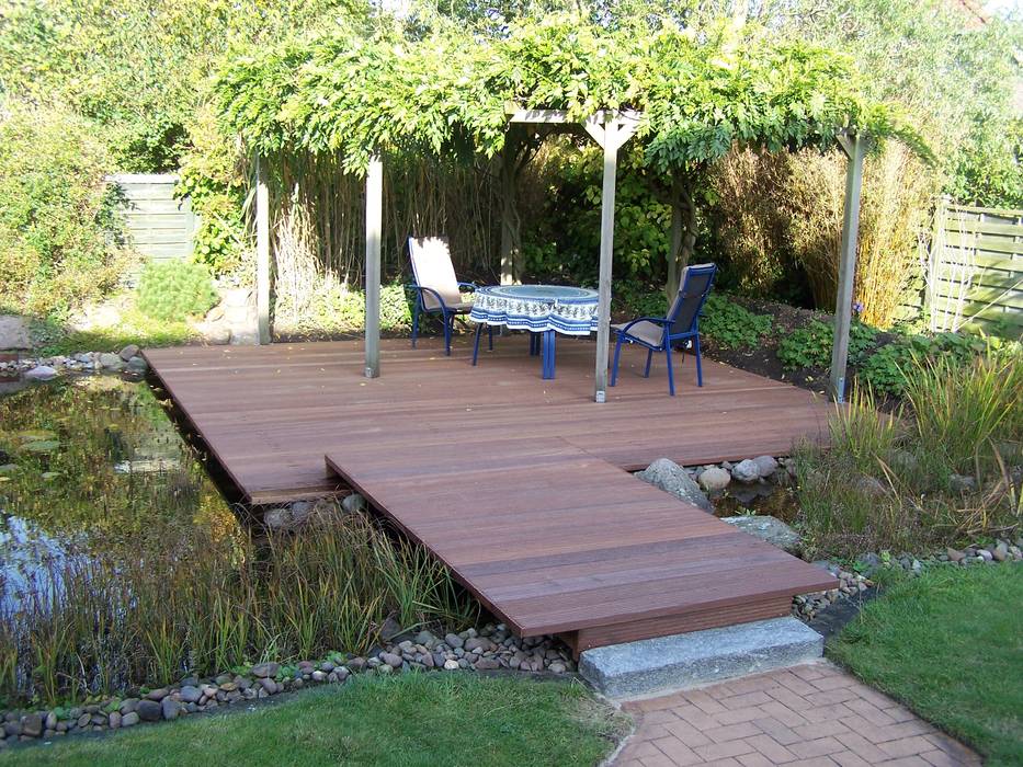 Bongossi Terrassendielen 40 x 140 mm grob, Kahrs GmbH Kahrs GmbH Patios & Decks Wood Wood effect