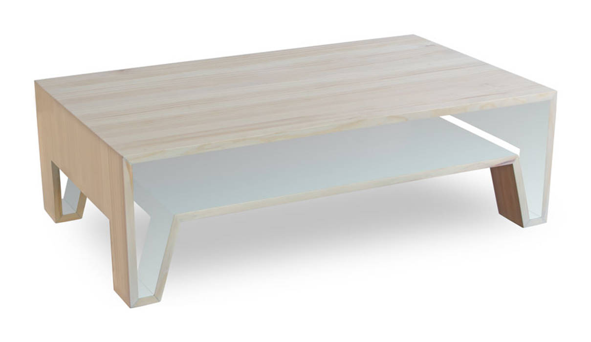 Mesa Centro MC20, 1a10 Design 1a10 Design Livings de estilo minimalista Madera maciza Multicolor Mesas de centro y auxiliares