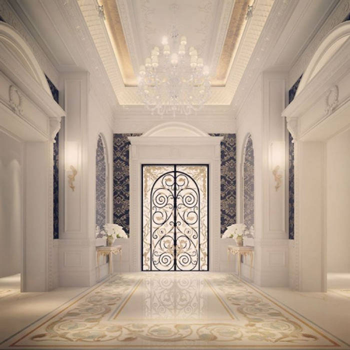 Interior Design & Architecture by IONS DESIGN Dubai,UAE, IONS DESIGN IONS DESIGN Classic corridor, hallway & stairs