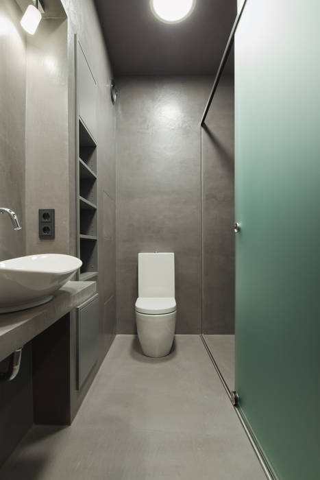 Beton cire küche: badezimmer von pa tischlerei gbr | homify Beton cire küche: badezimmer von pa tischlerei gbr | homify